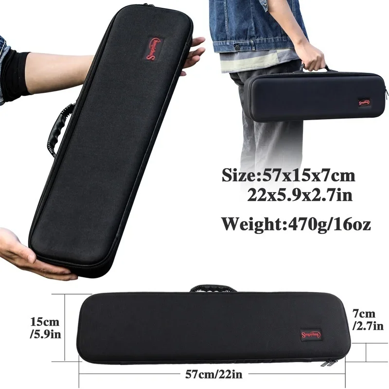 Sougayilang Fishing Rods and Reels 5 Section Carbon Rod Baitcasting Reel Travel Fishing Rod Set with Full Kits Carrier Bag - Image 4