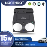 For BMW 5 6 Series G30 G38 G32 6GT 2017-202315W car QI wireless charging phone charger fast charger charging pad plate car tools