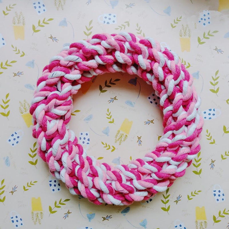 Pet Cotton Rope Knot Toy Dog Wear-Resistant Toy Dog Interactive Circle - Image 4