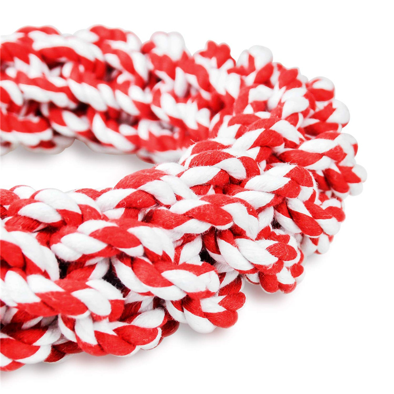 Pet Cotton Rope Knot Toy Dog Wear-Resistant Toy Dog Interactive Circle - Image 3