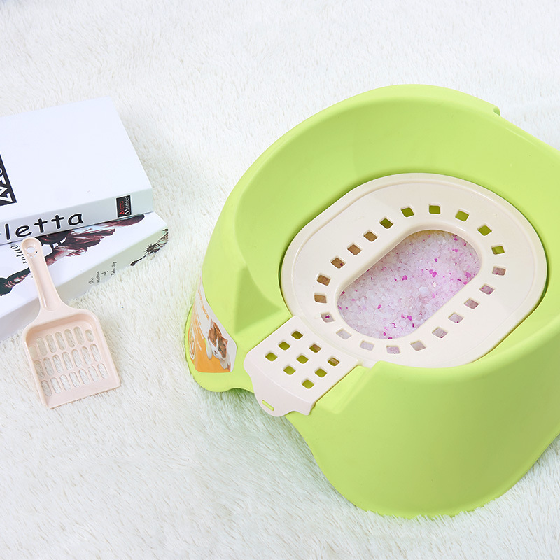 Spillproof Cat Litter Pan Semi-enclosed Oversize Cat Toilet - Image 2