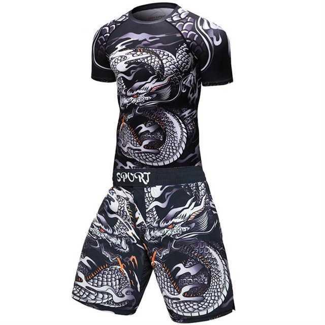 Male Sport Suit Men Running Clothes Sport Wear Yoga Set - Image 6