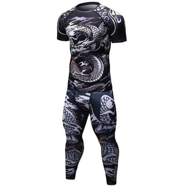 Male Sport Suit Men Running Clothes Sport Wear Yoga Set - Image 7