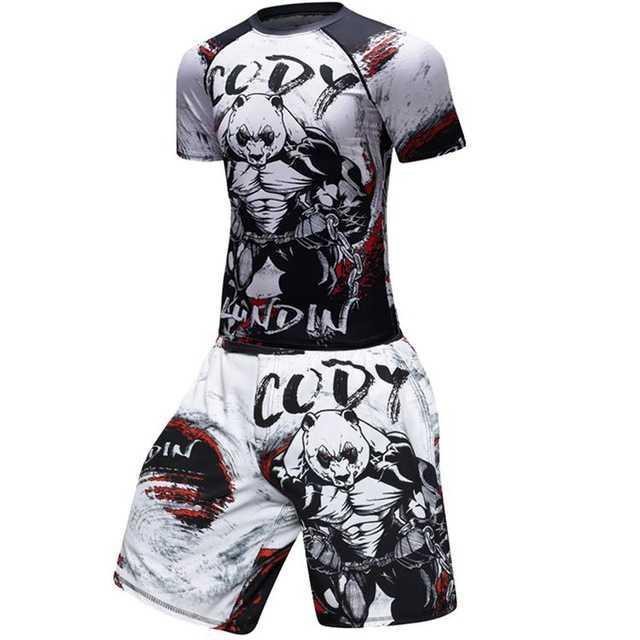 Male Sport Suit Men Running Clothes Sport Wear Yoga Set - Image 4