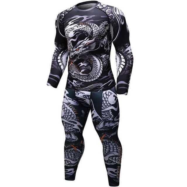 Male Sport Suit Men Running Clothes Sport Wear Yoga Set - Image 2
