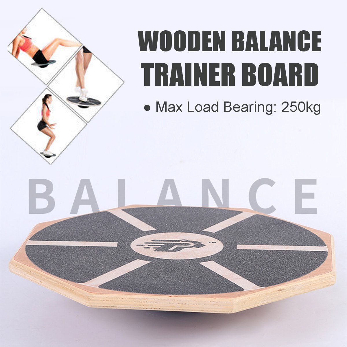 Wooden Octagonal Balance Trainer Board Twist Board Workout Balance Training Sport Yoga Fitness Tool - Image 3