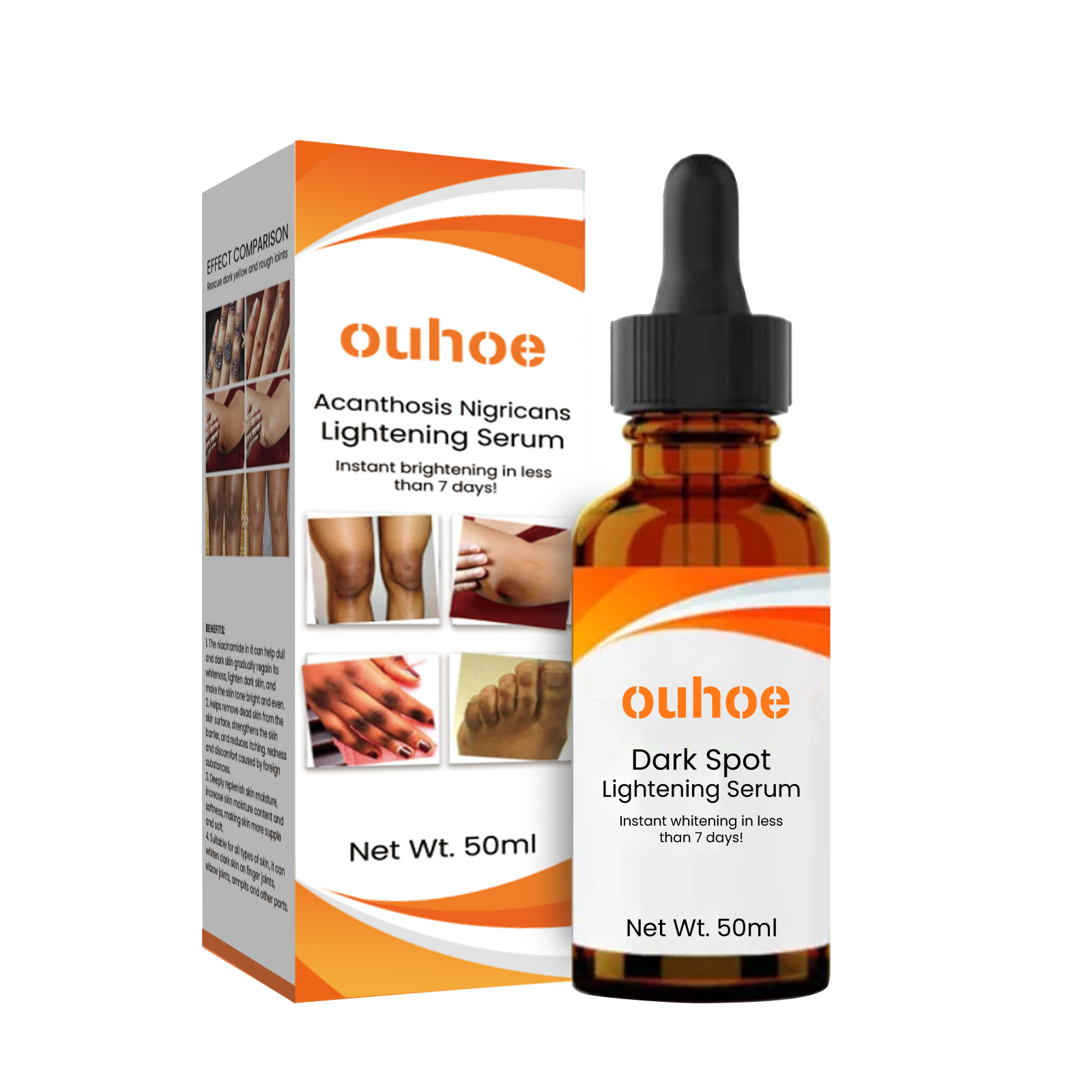 OUHOE Skin Lightening Serum, Brightening Moisturizing Remove Black Skin Beauty Essence - Image 6