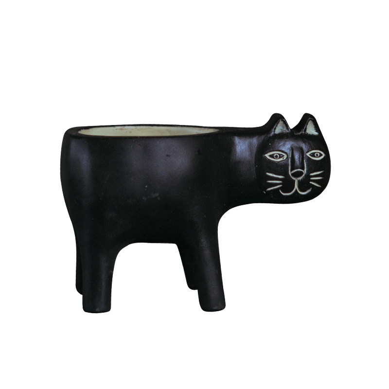 Cartoon Cat Shaped Gardening Green Planting Pots Home Crafts - Image 7