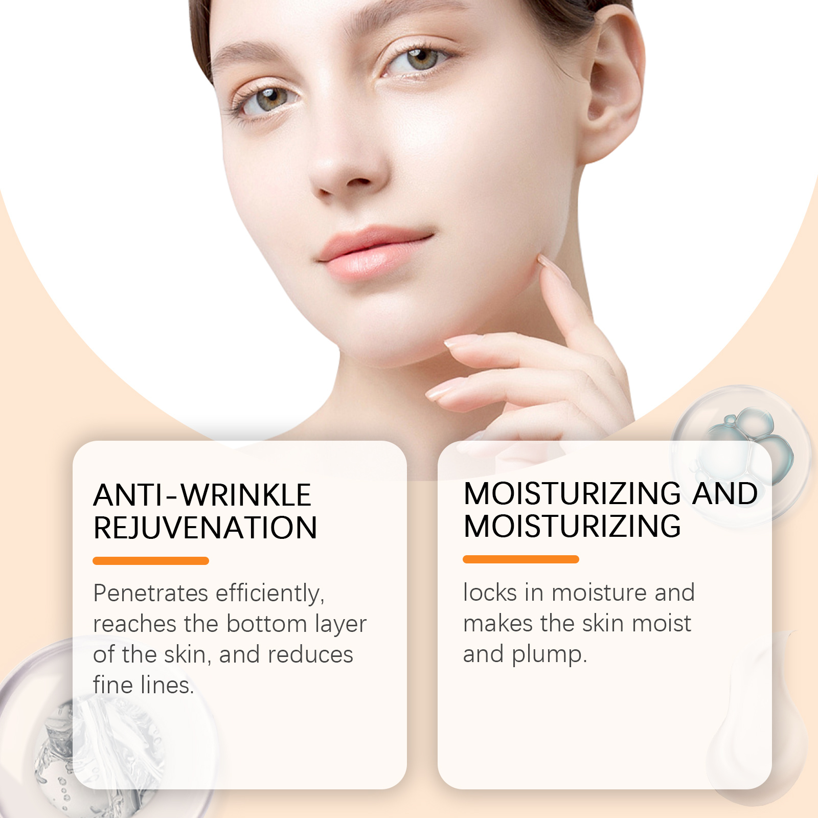 Hoygi Retinol Vitamin C Anti-Wrinkle Serum, Moisturizing Light Line Moisturizing Skin Care Facial Serum - Image 3