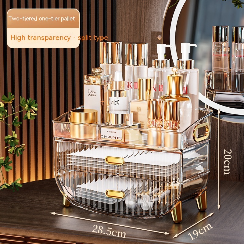 Cosmetics Dustproof Skin Care Products Desktop Storage Rack Dresser Acrylic Mask Storage Box Large Capacity - Image 3
