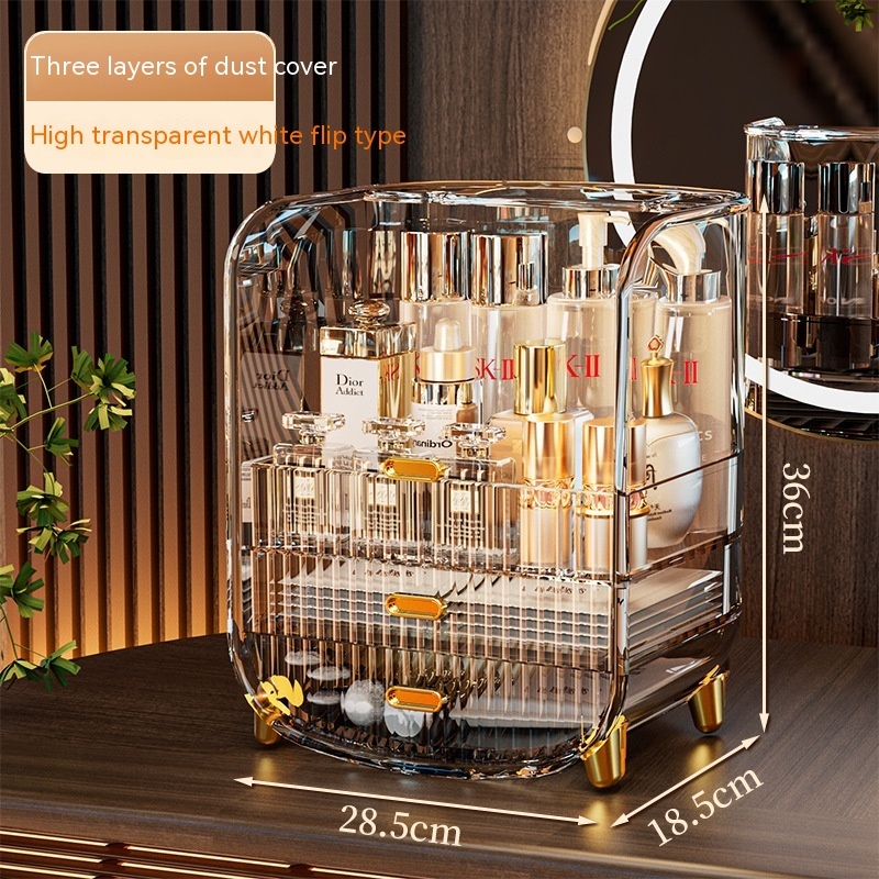 Cosmetics Dustproof Skin Care Products Desktop Storage Rack Dresser Acrylic Mask Storage Box Large Capacity - Image 8