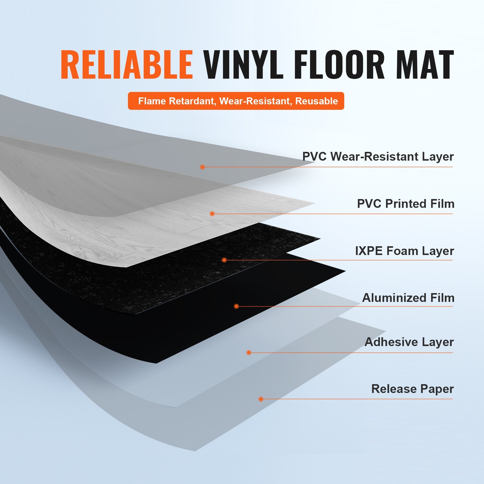 Self Adhesive Vinyl Floor Tiles 390 X 23.6 Inch, 1.5mm Thick Peel & Stick, Light Gray Wood Grain DIY Flooring For Kitchen, Dining Room, Bedrooms & Bathrooms, Easy For Home Decor - Image 2
