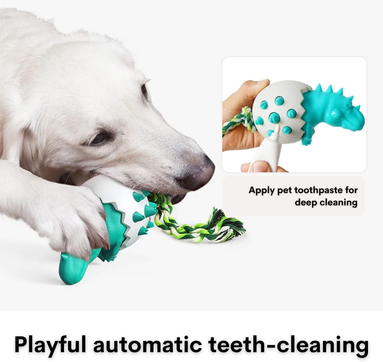 Dog Teething Toy Durable Rubber Chew Toy For Aggressive Chewers Interactive Dog Fetch Toy With Rope - Image 8