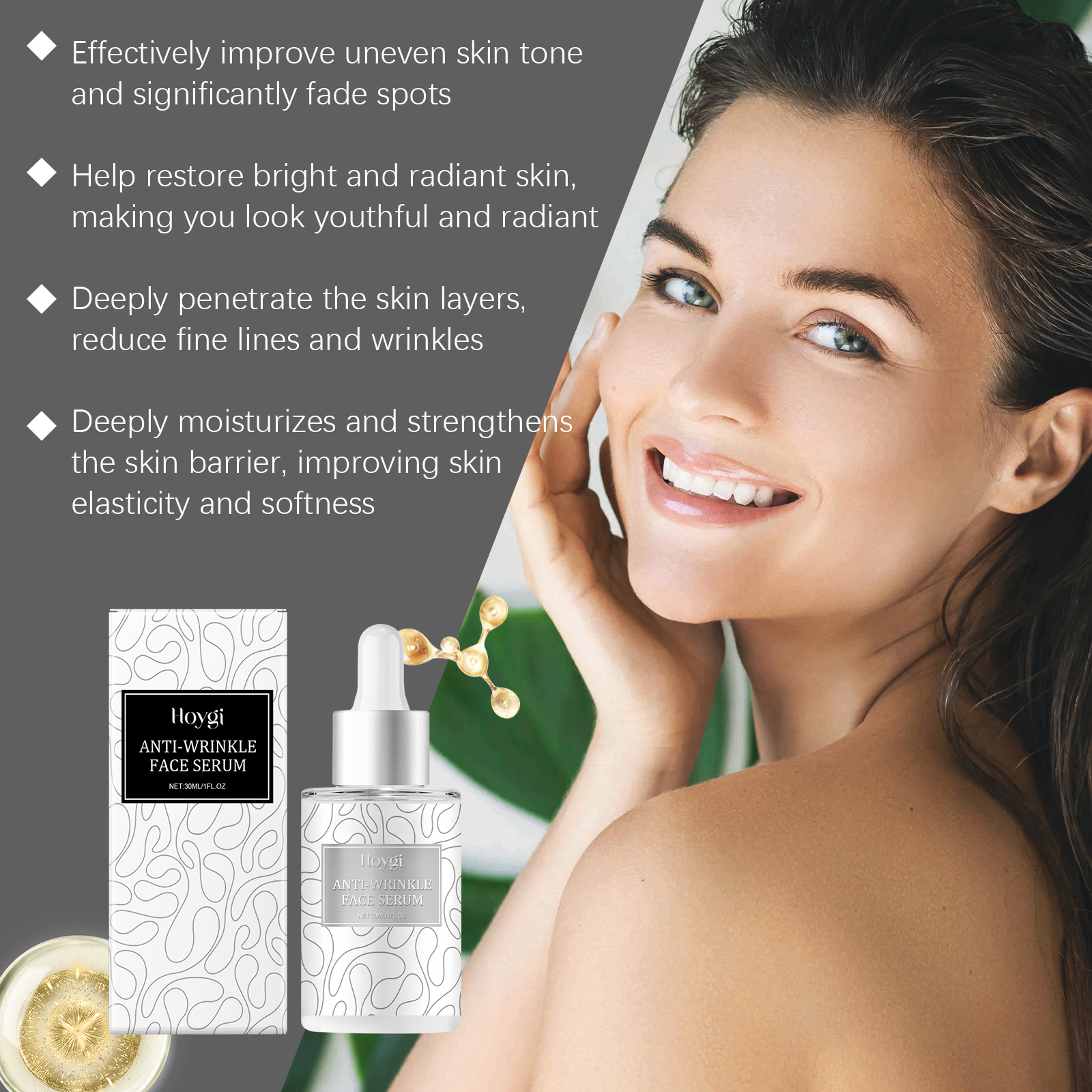Hoygi Facial Care Serum, Moisturizes And Hydrates Facial Skin Daily Skin Care And Beauty Serum - Image 2