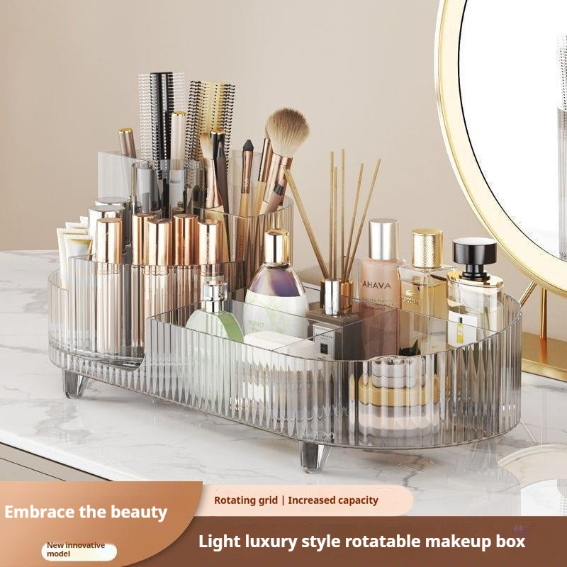 Cosmetics Storage Box Large Capacity Rotatable Dresser Table Lipstick Skin Care Products Transparent Rack Acrylic - Image 10