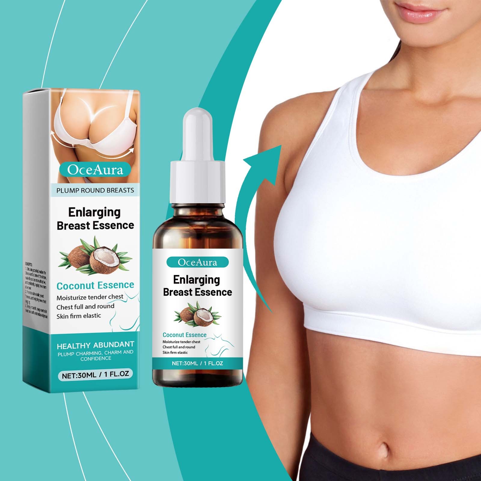 OceAura Breast Beauty Serum Lifts And Tightens Breasts To Moisturize, Smooth, Plump And Plump Curves - Image 4