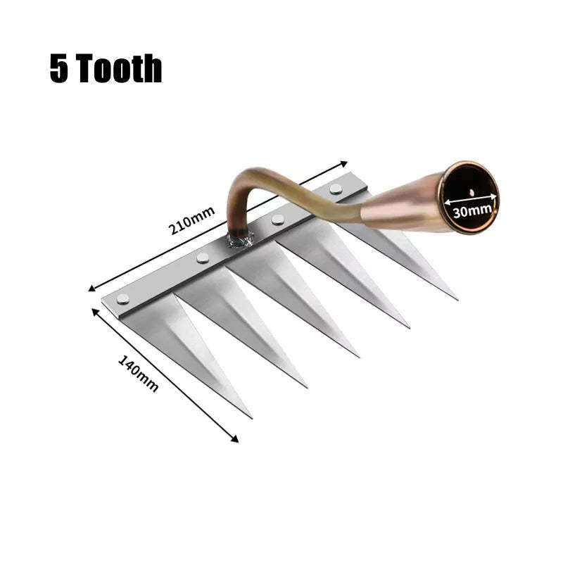 Household Digging And Planting Tools Hoe Tooth Rake - Image 9
