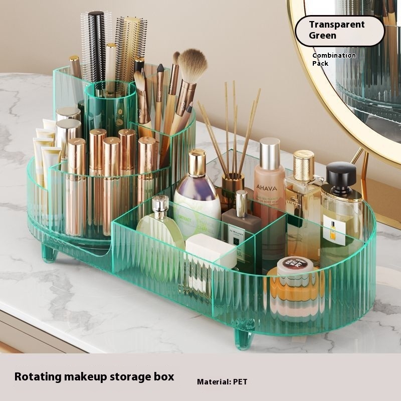 Cosmetics Storage Box Large Capacity Rotatable Dresser Table Lipstick Skin Care Products Transparent Rack Acrylic - Image 9