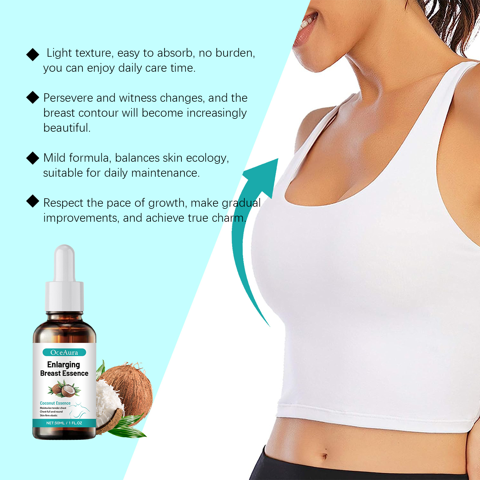 OceAura Breast Beauty Serum Lifts And Tightens Breasts To Moisturize, Smooth, Plump And Plump Curves - Image 5