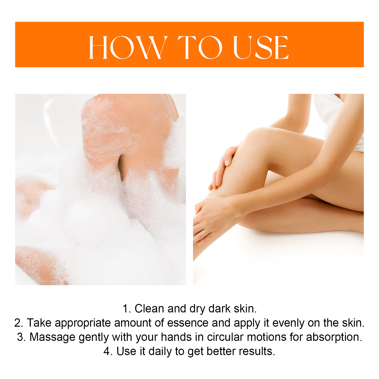 OUHOE Skin Lightening Serum, Brightening Moisturizing Remove Black Skin Beauty Essence - Image 4