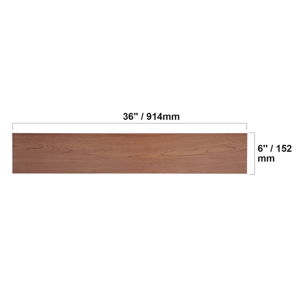 VEVOR Self Adhesive Vinyl Floor Tiles 36 X 6 Inch, 36 Tiles 2.5mm Thick Peel & Stick, Deep Brown Wood Grain DIY Flooring For Kitchen, Dining Room, Bedrooms & Bathrooms, Easy For Home Decor - Image 7