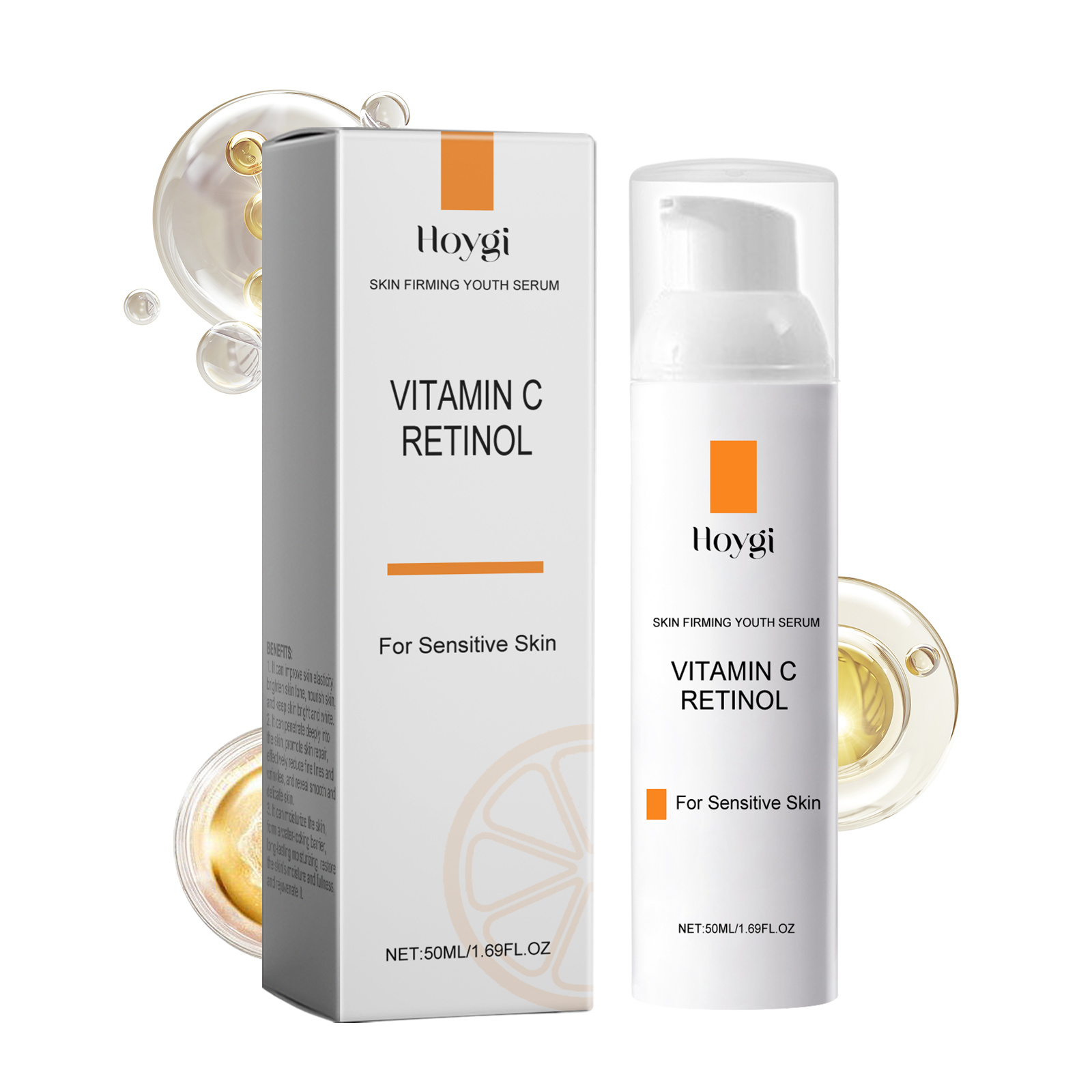 Hoygi Retinol Vitamin C Anti-Wrinkle Serum, Moisturizing Light Line Moisturizing Skin Care Facial Serum - Image 4
