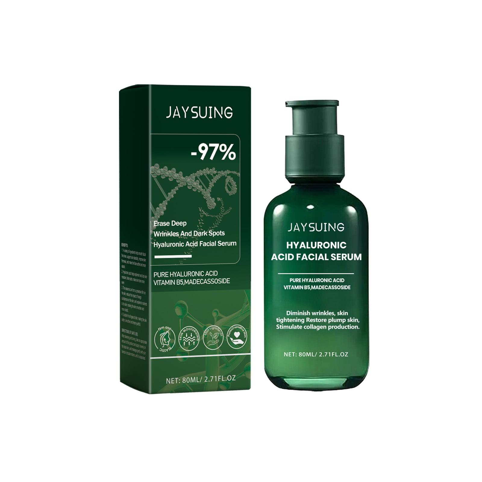 Jaysuing Moisturizing Serum, Brightening And Hydrating Skin Care Serum For Facial Wrinkles - Image 6