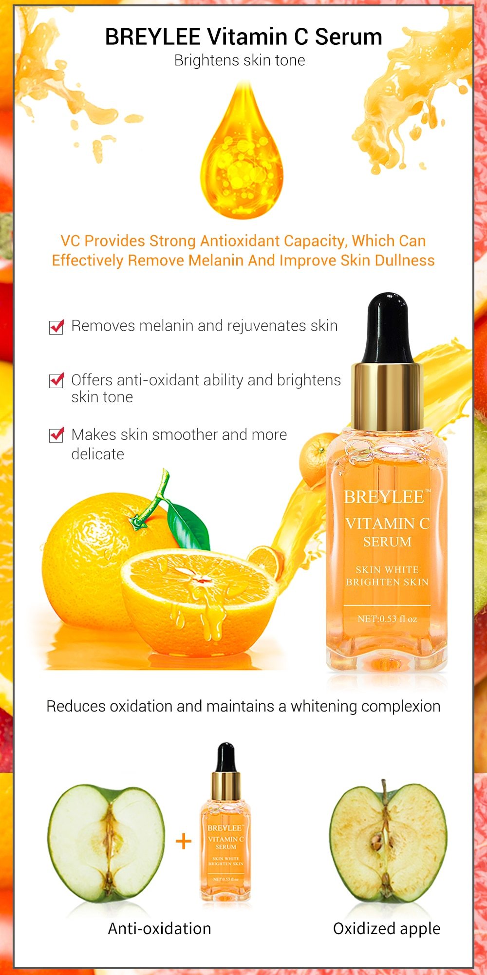 Vitamin C Whitening Serum Brighten Skin Face Skin Care Serum - Image 8