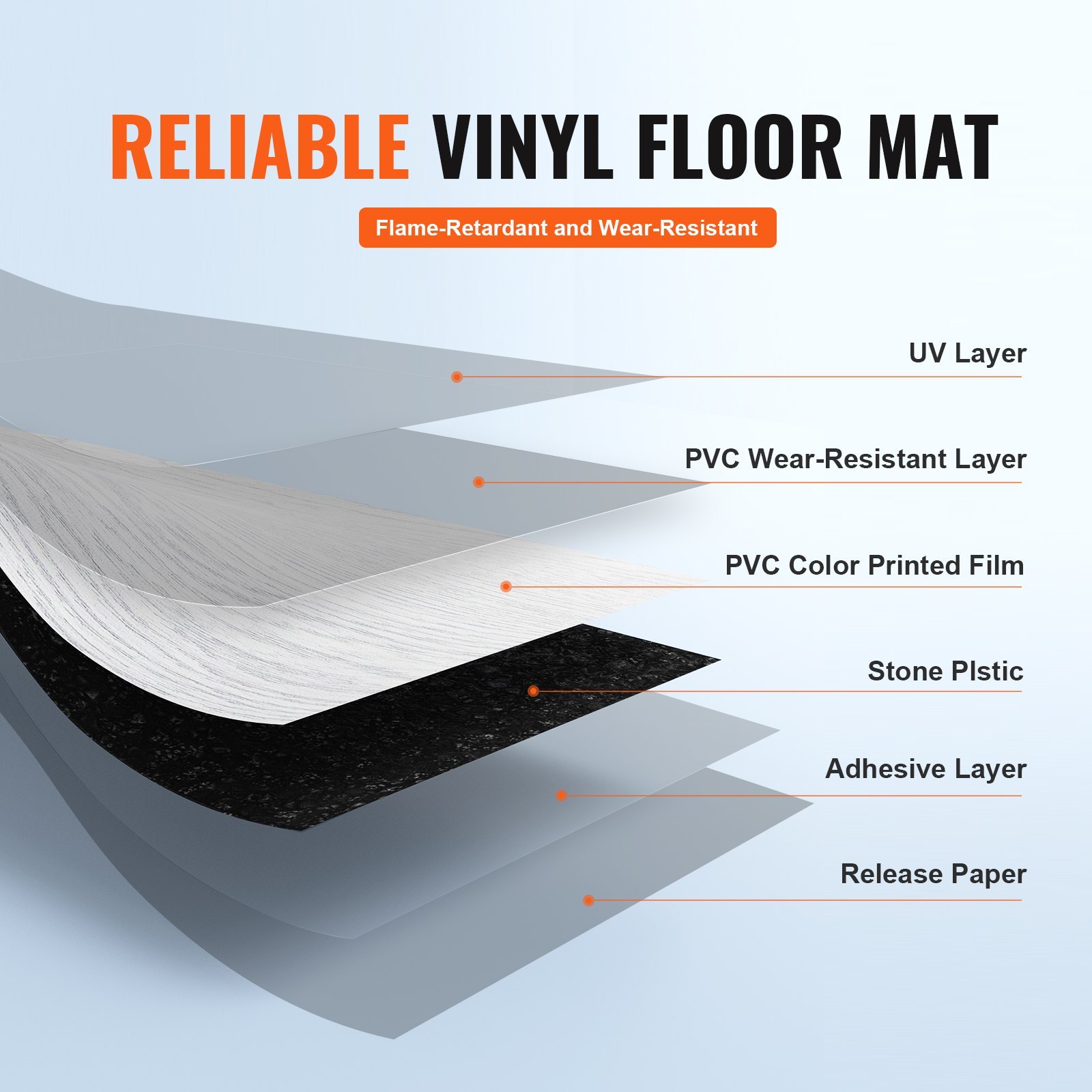 Self Adhesive Vinyl Floor Tiles 36 X 6 Inch, 36 Tiles 2.5mm Thick Peel & Stick, Light Gray Wood Grain DIY Flooring For Kitchen, Dining Room, Bedrooms & Bathrooms, Easy For Home Decor - Image 4
