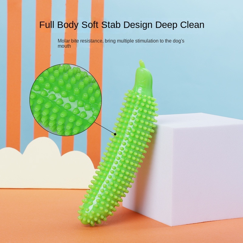 Pet Toy Cucumber Dog Teething Toy Bite Resistant Interactive Dog Toy Training Relief Dog Bite Stick - Image 6