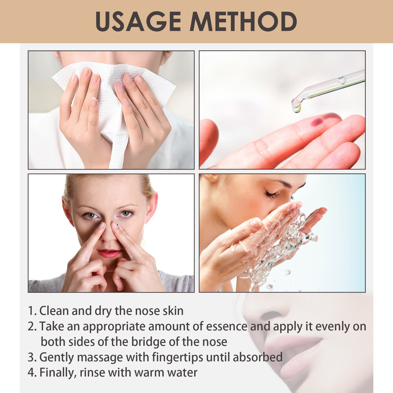 Jaysuing Nose Setting Serum, Nose Firming Massage Nose Straightening And Lifting Nose Bridge Beauty Nose Serum - Image 5