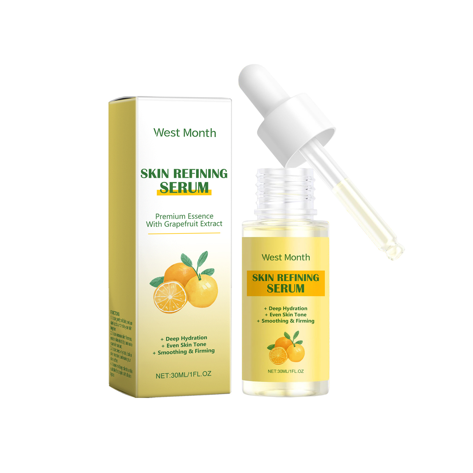 West Month Grapefruit Facial Essence, Moisturizing And Firming Skin Daily Care Serum - Image 6