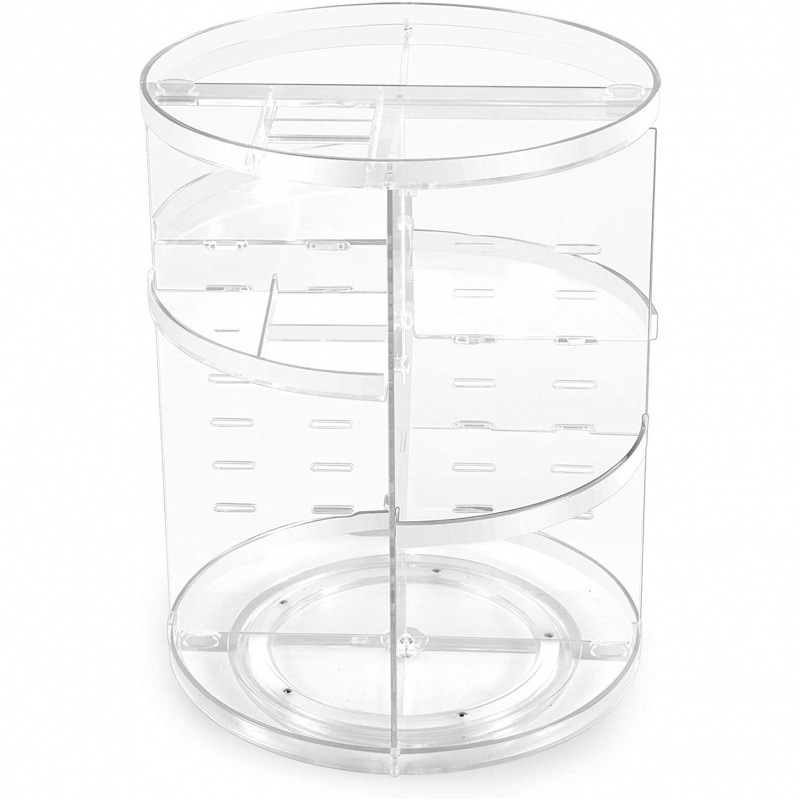 Rotating Cosmetics Storage Rack Table Red Skin Care Products Large Capacity - Image 10
