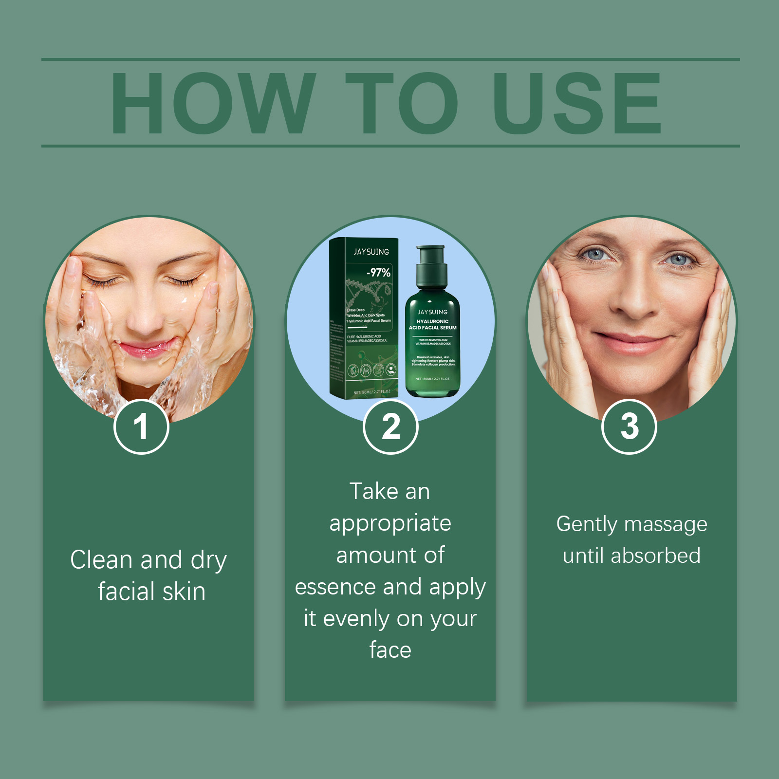 Jaysuing Moisturizing Serum, Brightening And Hydrating Skin Care Serum For Facial Wrinkles - Image 5