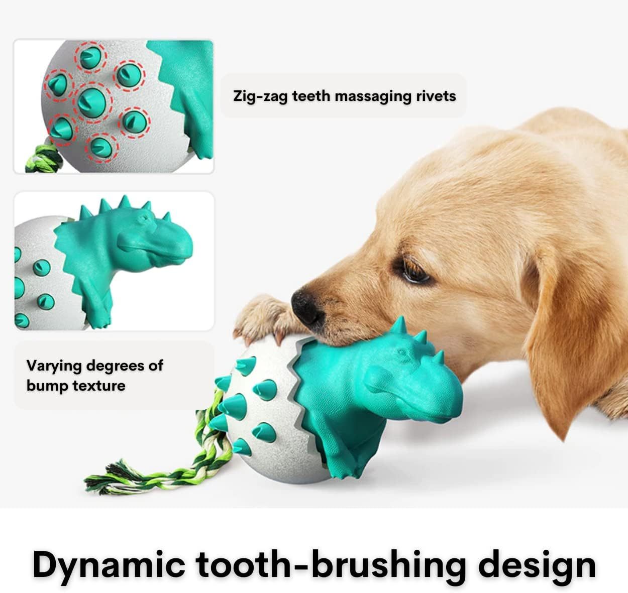 Dog Teething Toy Durable Rubber Chew Toy For Aggressive Chewers Interactive Dog Fetch Toy With Rope - Image 9