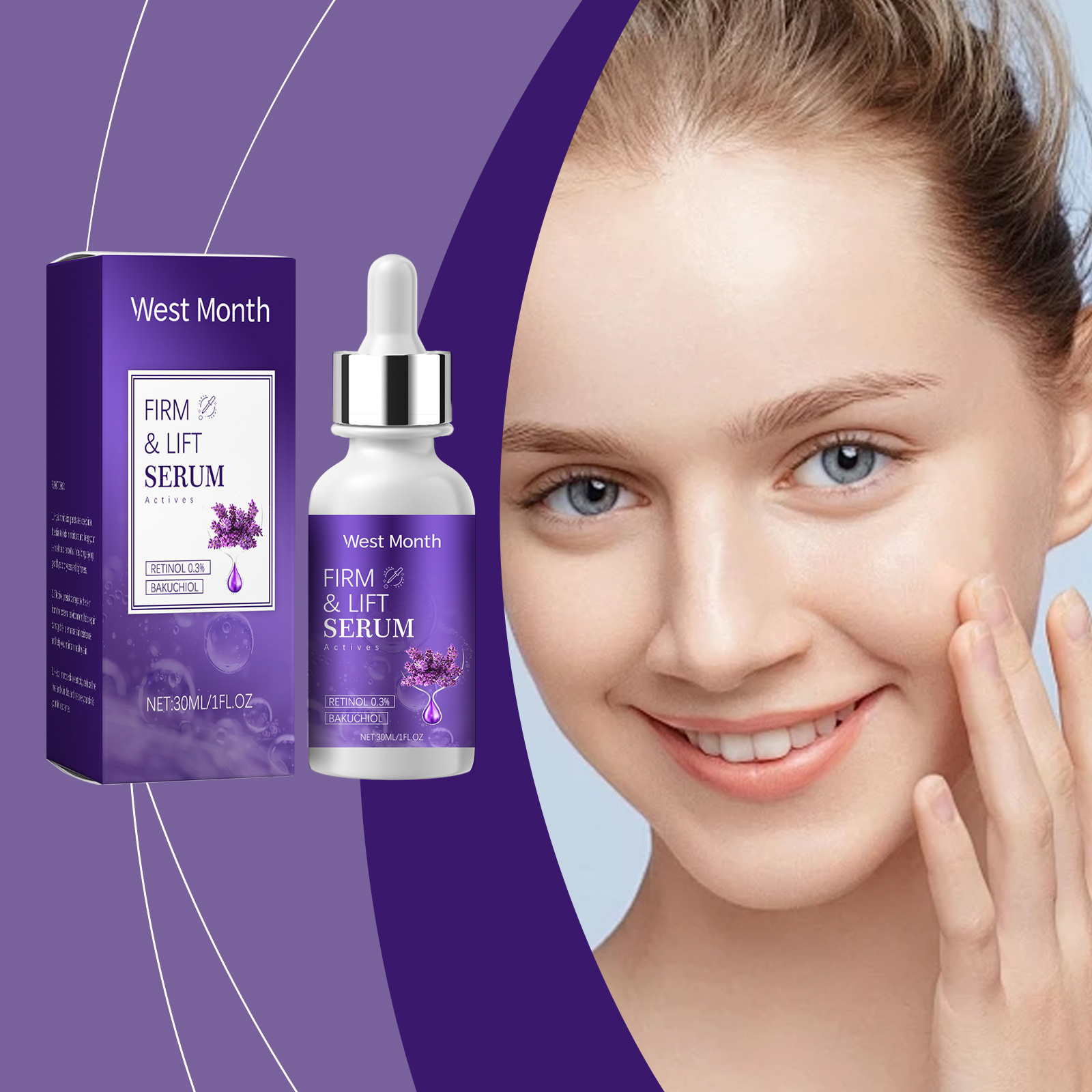 West&Month Retinol Firming Serum, Soothing, Hydrating And Rejuvenating Skin Care Serum - Image 3