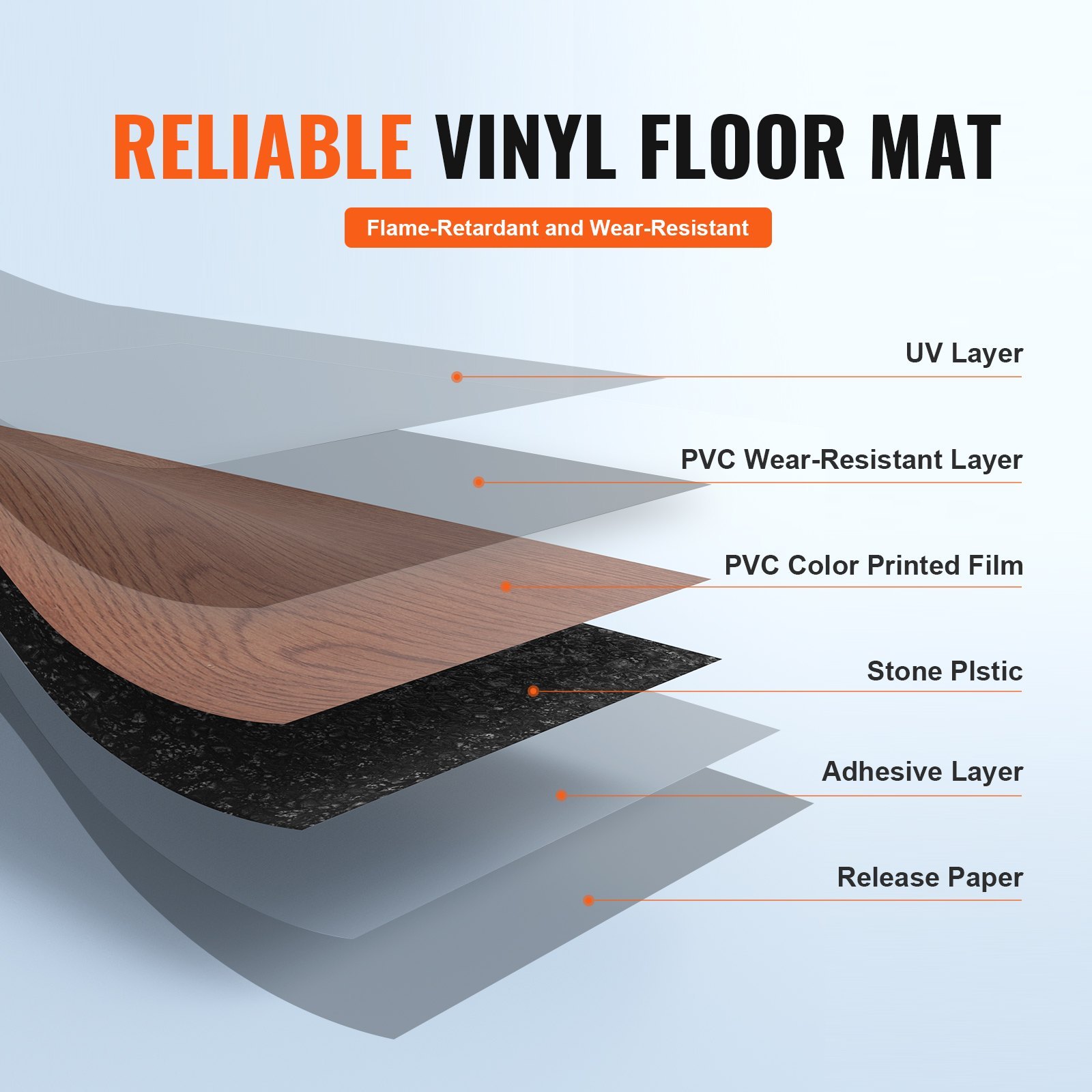 Self Adhesive Vinyl Floor Tiles 36 X 6 Inch, 36 Tiles 2.5mm Thick Peel & Stick, Deep Brown Wood Grain DIY Flooring For Kitchen, Dining Room, Bedrooms & Bathrooms, Easy For Home Decor - Image 3